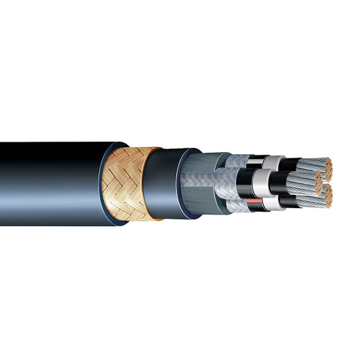 P-BS3C313TEN(133)15KV 313 MCM 3 Traids IEEE 1580 Type P Armored And Sheathed 15KV 133% Insulation Medium Voltage Power Cable