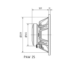 8 Ohm 10" Bass Midrange for PA Applications upto 4200 Hz 300 W PAW 25 3050