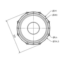 8 Ohm 12" Bass Midrange for PA Applications upto 5500 Hz 400 W PAW 30 ND 3052