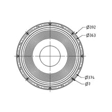 8 Ohm 15" Woofer for PA Applications upto 3700 Hz 700 W PAW 38 3054