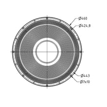 8 Ohm 18" Woofer for PA Applications upto 3200 Hz 700 W PAW 46 3056