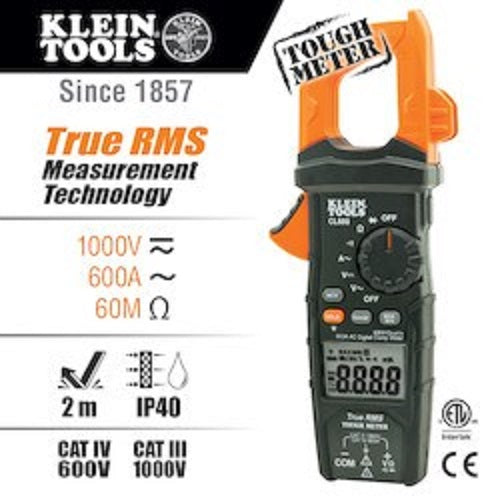 Digital Clamp Meter AC Auto-Ranging 600A KLEIN CL600