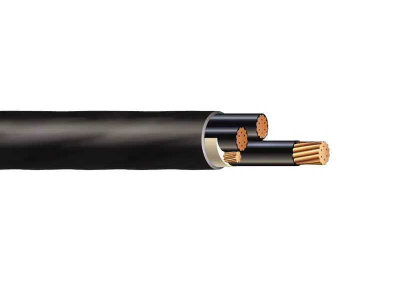 500 MCM 3C Unshielded Tray Cable W/ Ground XLPE Insulation PVC Jacket