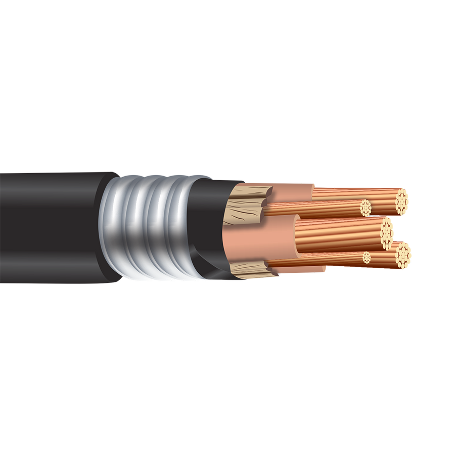 350 MV105 Three Conductor Non-shielded EPR Insulation PVC Jacket Copper Power Cable 2.4kV