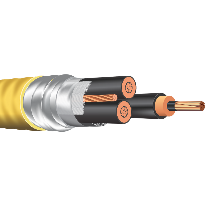 CONTINUOUSLY WELDED ARMOR CABLE TYPE MV-105 MC-HL NON-SHIELDED EPR INSULATION 2.4KV
