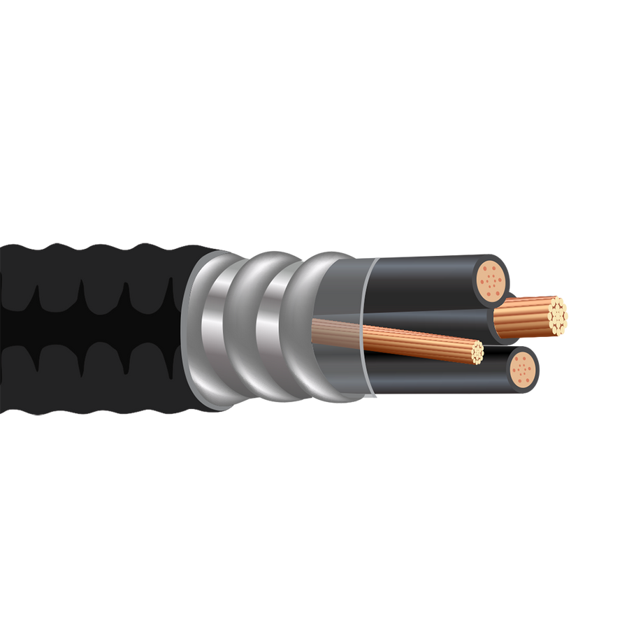 1/0-3 CONTINUOUSLY WELDED ARMOR CABLE MV-105 MC-HL SHIELDED EPR INSULATION 5kV