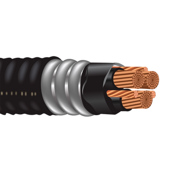 14 AWG 2C Type MC-HL Continuous Aluminum Armored Bare Copper Industrial Cable