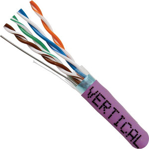 1000' 24 AWG 4 Pairs Solid Bare Copper Shielded CAT5E 350MHz Cable