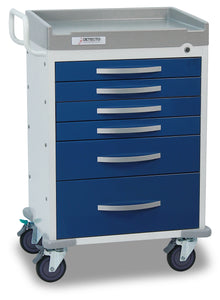 Rescue Series Anesthesiology Medical Cart 6 Blue Drawers Detecto RC33669BLU
