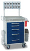 Rescue Series Anesthesiology Medical Cart 5 Blue Drawers Detecto RC33669BLU-L