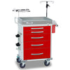 Rescue Series ER Medical Cart 5 Red Drawers Detecto RC333369RED-L