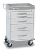 Rescue Series General Purpose Medical Cart 5 White Drawers Detecto RC33669WHT