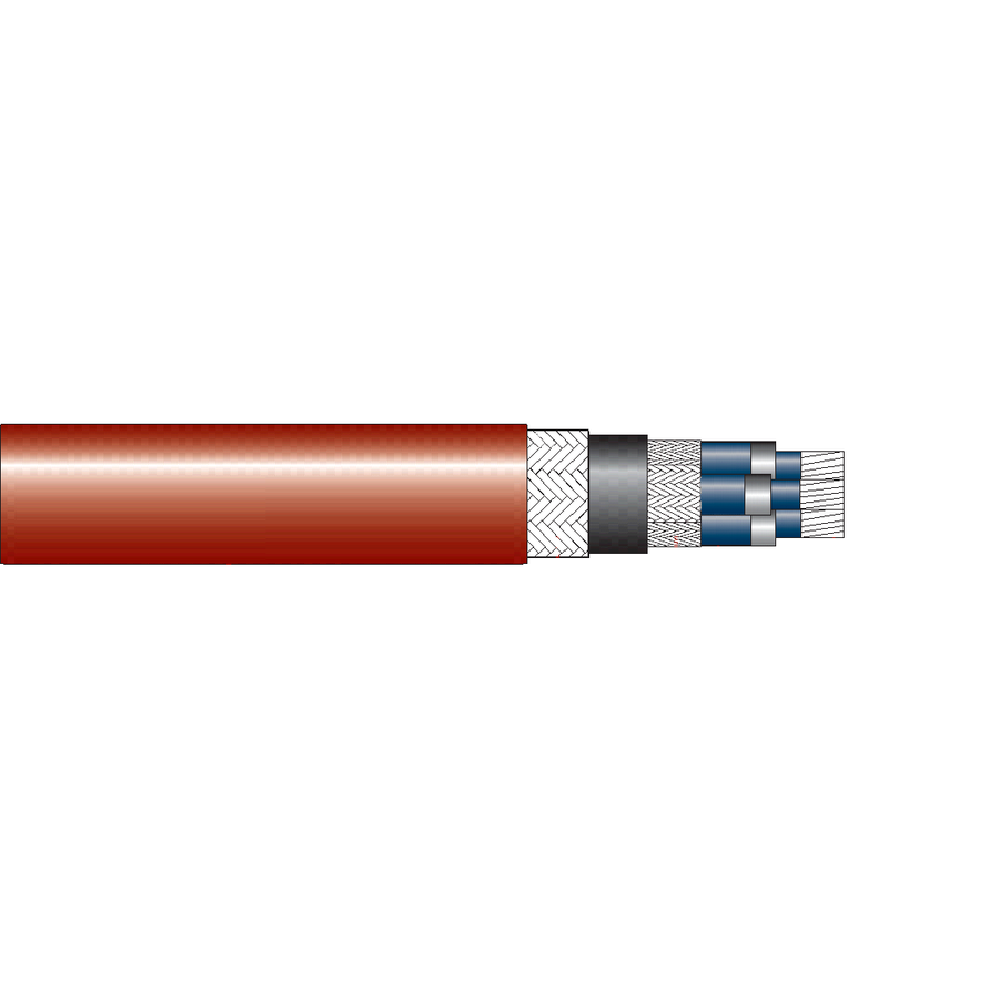 1 x 95 mm² RFOU P2/P9 3.6/6KV Flame Retardant MV Halogen Free and MUD Cable