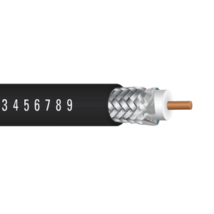 18 AWG 1C Solid Copper Clad Steel RG11/U Riser 75Ohms Dual Shield Foil TC Braid PVC CATV Cable