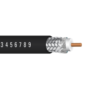 18 AWG 1C Solid Copper Clad Steel RG6/U Plenum 75Ohms Al Foil Braid PVC 60C 600V Coaxial Cable