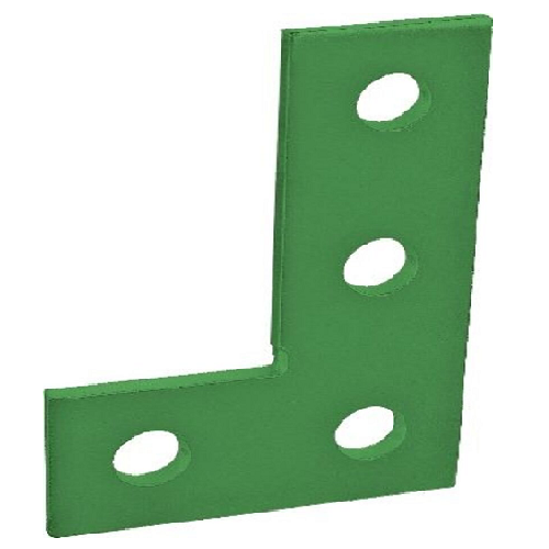 Four-Hole Flat Corner Plate Green SFF51-GN (Pack Of 40)