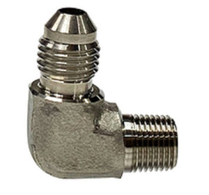 4 MJIC X 1/4" Male NPT 90 degree JIC Elbow 37 Flare Fittings Stainless Steel Adapters SS2501-04-04