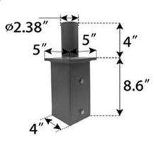 Shoebox Mounting Square Tenon Adaptor 5 inch