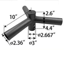 Shoebox Mounting Triple Spoke Bracket 120° Arms