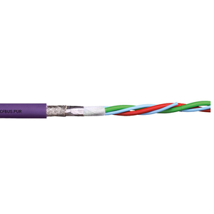 Igus CFBUS-PUR-020 24 AWG 2P Stranded Bare Copper Shielded TC Braid 50V Chainflex® CFBUS-PUR Bus Cable