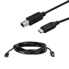 10' USB 2.0 Type-C to Type-B W/ Thunderbolt™ 3 Ports Printer Cable Black