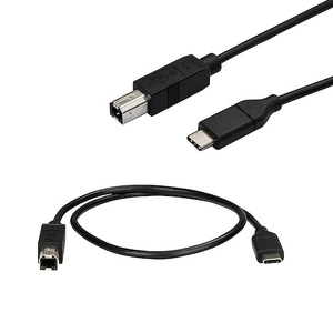 1.6' USB 2.0 Type-C to Type-B W/ Thunderbolt™ 3 Ports Printer Cable Black