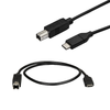 1.6' USB 2.0 Type-C to Type-B W/ Thunderbolt™ 3 Ports Printer Cable Black