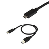 1.6' USB 3.1 Type-A to C 10Gbps W/ Reduced Clutter Charging Cable Black