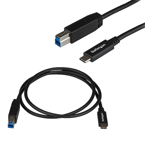 3' USB 3.1 Type-C to Type-B 10Gbps W/ Thunderbolt™ 3 Ports Printer Cable Black