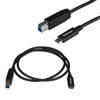 3' USB 3.1 Type-C to Type-B 10Gbps W/ Thunderbolt™ 3 Ports Printer Cable Black