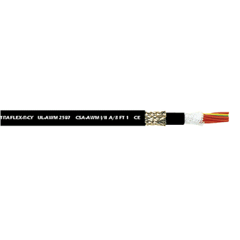 14 AWG 3 Cores ULTRAFLEX-R-CY BC UL/CSA/CE Shielded TC Braid Heavy-Duty PVC Robotic Cable 2511403