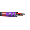 12/4C Solid Copper MC-Quik® Steel Purple Striped Interlocked Armored Cable
