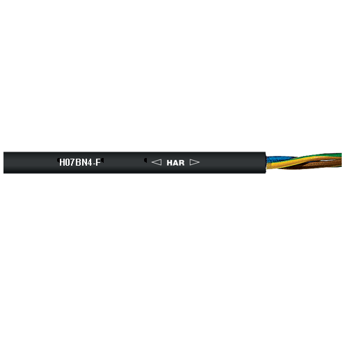 12 AWG 7 Cores H07BN4-F Bare Copper +90º C Wind and Torsion Cable 4411207
