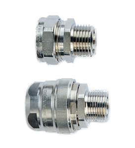 1 9/16" Trade Corrugated Conduit Nickel Plated Brass Fitting