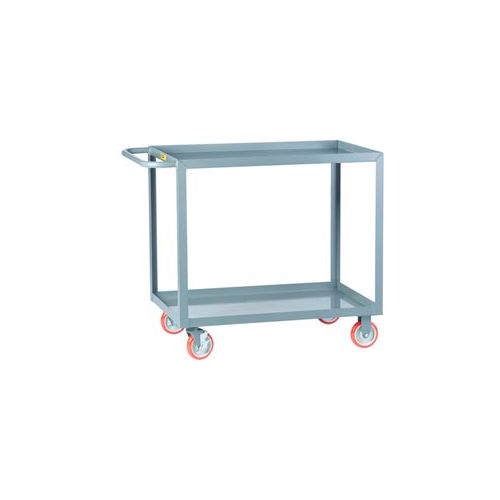 Welded Service Cart w/2 Lip Shelves 1200 lb Capacity 48