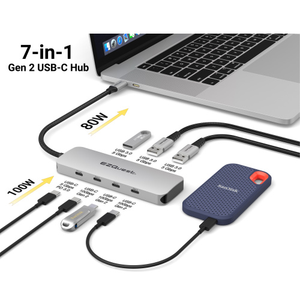 7-Ports USB-C Gen 2 Hub Adapter X40027 (Pack of 5)