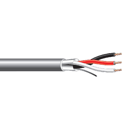 West Penn 451 22 AWG 3C Solid TC Shielded Non Plenum CMR PVC Low Voltage Communication Cable