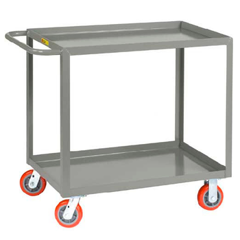 Welded Service Cart With 2 Lip Shelves 2000 lb Capacity 36