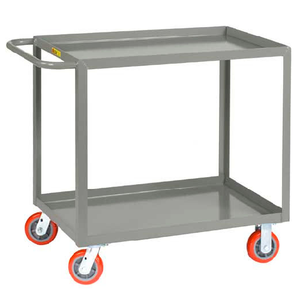 Welded Service Cart With 2 Lip Shelves 2000 lb Capacity 36"L x 24"W x 35"H Gray Little Giant LGL-2436-6PY