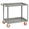 Welded Service Cart With 2 Lip Shelves 2000 lb Capacity 36