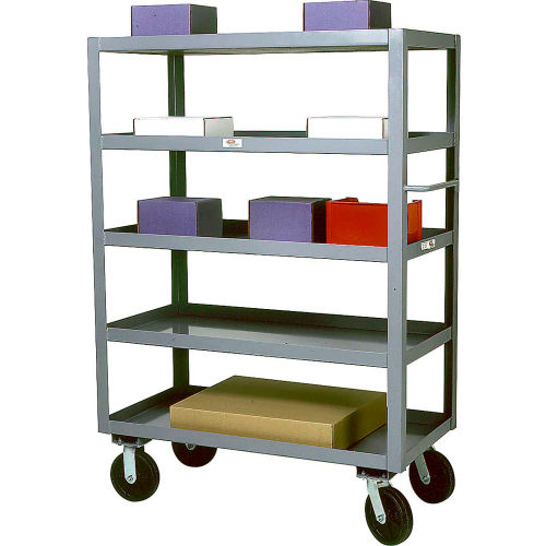 Wheels & Polyolefin Service Cart w/5 Shelves 3000 lb Capacity 36