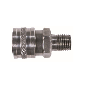 1/4" Male Stainless Steel Straight Coupler 86030SS