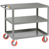 Welded Service Cart With 3 Shelves 2000 lb Capacity 48