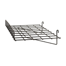 1/4" Wire Straight Shelf W/ Front Lip Grid Panel Econoco BLKS/93
