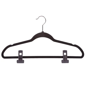 Pant Clips Velvet Slim-Line Suit Hanger Econoco HSLCLIPB (Pack of 100)