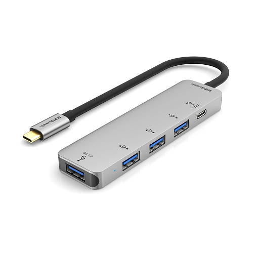 4-Port USB 3.0 Hub Adapter with USB-C PD 3.0