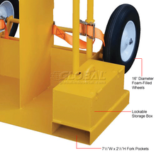 Fire Protection Welding Cylinder Cart Foam-Filled Wheels 28 x 37-1/2 x 69-1/8 CYL-2-FP-FF