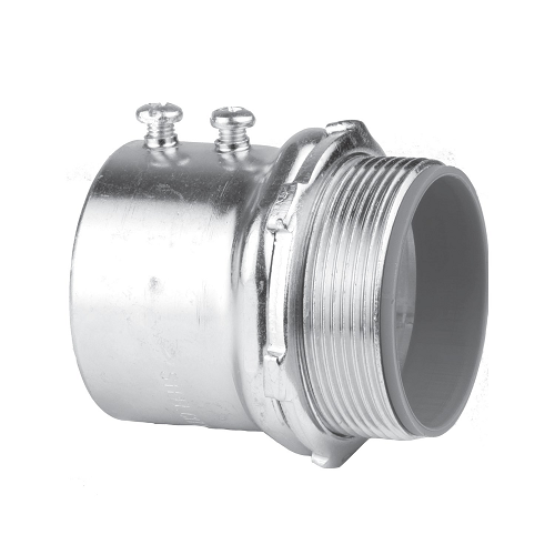 2-1/2 inch EMT Conduit  Non-Insulated Throat Set-Screw Connector Zinc Plated Steel