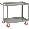 Welded Service Cart With 2 Lip Shelves 2000 lb Capacity 48