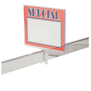 Polycarbonate Sign Holder With Clamp Econoco JPC57 (Pack of 5)